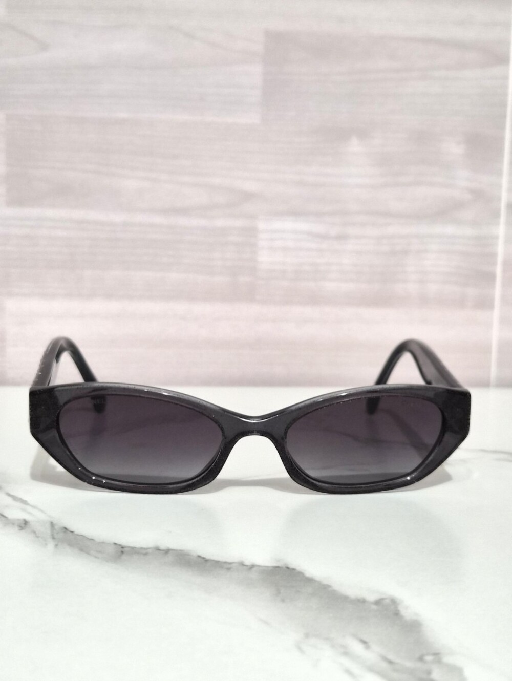 CHANEL Black Cat-Eye Women's Sunglasses
